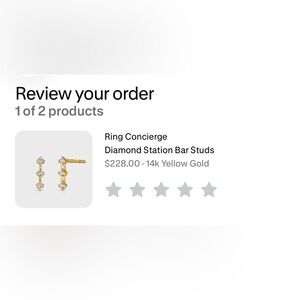 Ring Concierge Gold Diamond Bar Earrings